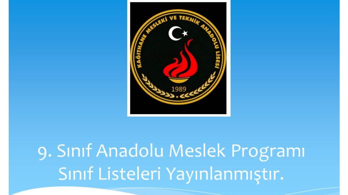 9. Sınıf Anadolu Meslek Programı Sınıfları Yayınlandı.